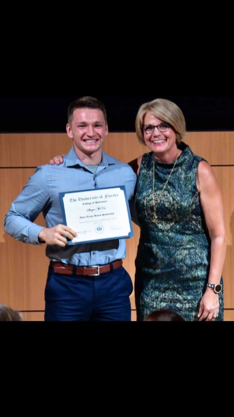 Shayne Mckee and Dean of UF Pharmacy